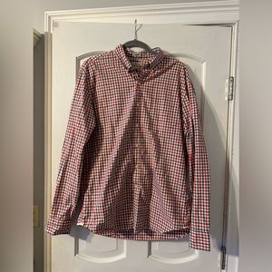 J. Crew Men’s Classic Fit Plaid Button Down Red/Blue Size Large.